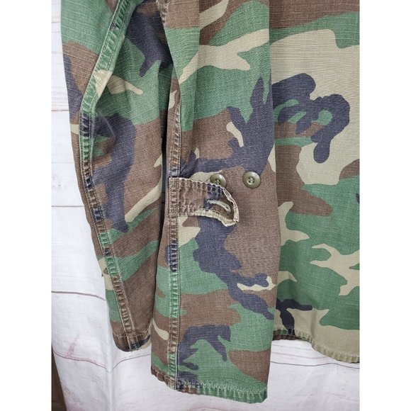 Vintage Large Regular Graney U.S. Army Woodland Camouflage Button Up Jacket - Picture 8 of 12